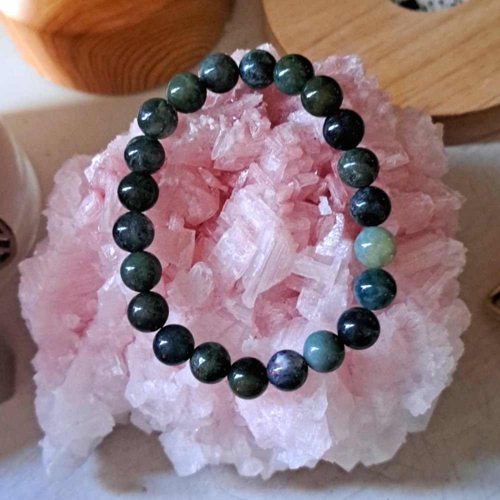 Moss Agate crystal bracelet